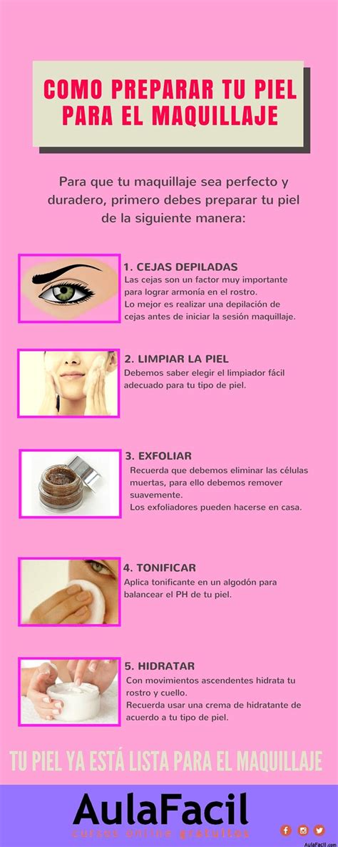 Como Preparar Tu Piel Para El Maquillaje Infografía Maquillaje Básico