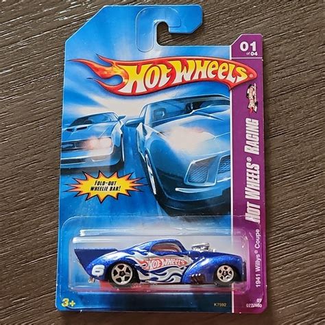 Hot Wheels Toys Hot Wheels Blue 941 Willys Coupe 1 Of 04 With Fold Out Wheelie Bar Poshmark