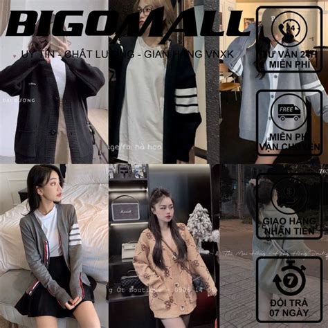 Các mẫu cadigan chất dày dặn siêu đẹp hot cháy phố BIGOMALL Shopee Việt Nam