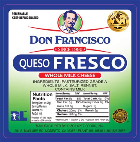 Queso Fresco | Don Francisco