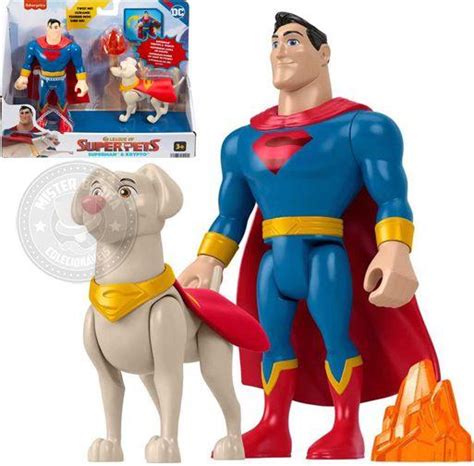 Boneco DC Liga Dos Superpets Superman E Kripto Fisher Price Bonecos