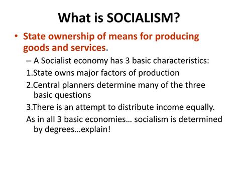 PPT - Socialism Addition to Economies PowerPoint Presentation, free ...