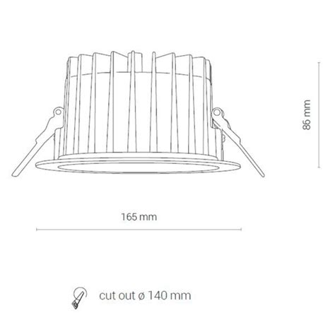 Downlight Lampa Sufitowa Wpuszczana Kea W Led K Ip Bia A