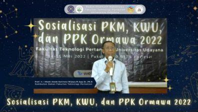 FTP Unud Gelar Sosialisasi PKM KWU Dan PPK ORMAWA FTP 2022 Secara