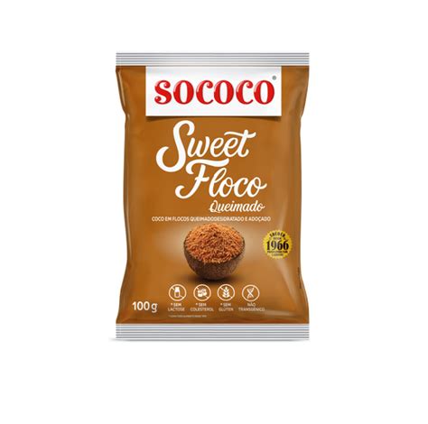 Supermercado De Cianorte COCO RALADO SOCOCO SWEET FLOCO QUEIMADO 100G