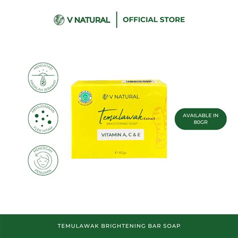 Jual Bpom Halal Vnatural V Natural Brightening Bar Soap Sabun