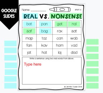 Short Vowels Real And Nonsense Word Sorts Digital And Paper Tpt