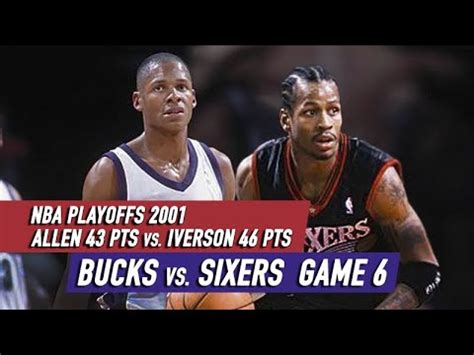 NBA Playoffs 2001 Bucks Vs Sixers Game 6 Full Highlights Ray Allen