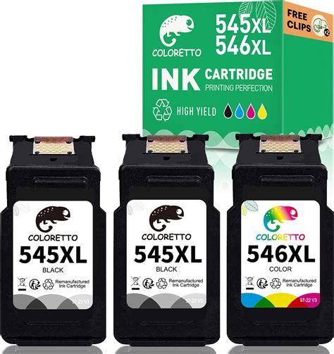 COLORETTO Remanufacturées Cartouche d encre pour Canon PG 545 XL Cl 546