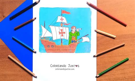 Dibujos De Crist Bal Col N Para Colorear Gratis Coloreando Juntos