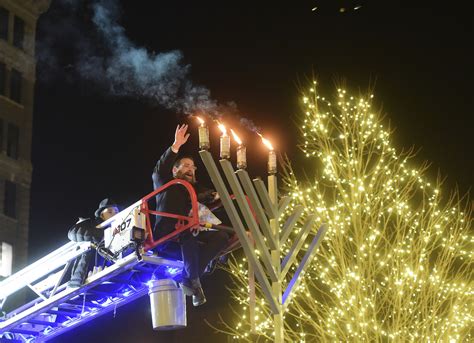 Menorah Lighting Ceremony In Easton PHOTOS The Morning Call