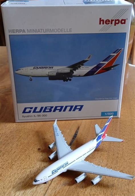 Flugzeugmodell Herpa 1 500 Il 96 300 Der Cubana Kaufen Auf Ricardo