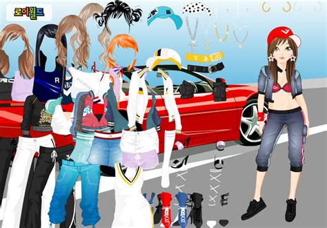 Roiworld Cool Car Girl Dressup Play Online On Flash Museum 🕹️