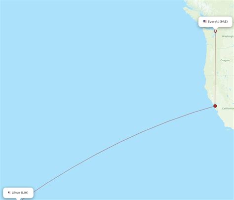 Flights From Everett To Kauai Island Pae To Lih Flight Routes