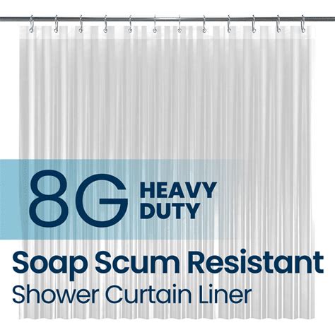 Liba Peva Heavy Weight Bathroom Shower Curtain Liner Heavyweight Non Toxic Fabric Heavy Duty