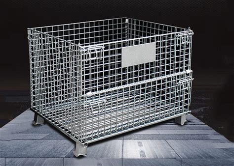 Durable Wire Mesh Storage Cages / Industrial Storage Cage Movable