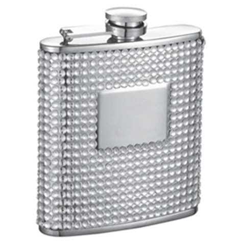 Visol Vf5053 Brylee 6oz White Bling Stainless Steel Hip Flask 1 Kroger