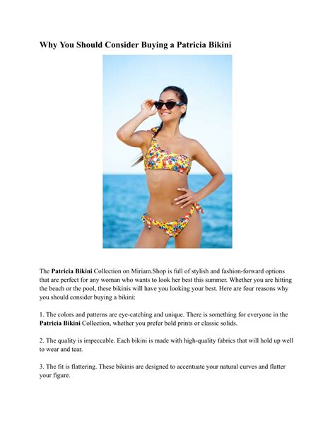 PPT Stay Fashion Forward With The Latest Patricia Bikini Collection