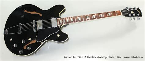 1976 Gibson ES-335 TD Thinline Archtop Electric Guitar, Black | www ...