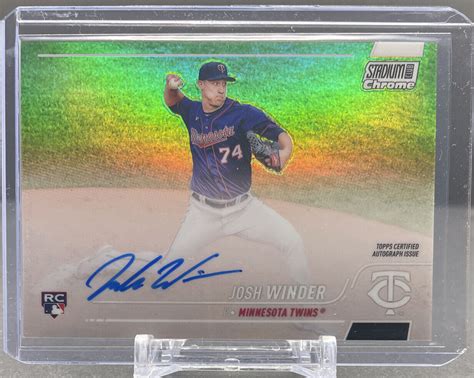 Topps Stadium Club Chrome Mlb Sccua Jwi Josh Winder Twins Rc Auto