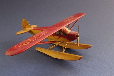 Model Plane Model Airplane Folk Art Wood Airplane Wooden by JITTT