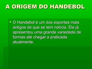 Origem Do Handebol