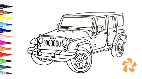 23+ Jeep Wrangler Coloring Pages | Haensche Nimglueck