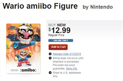 Wario64 On Twitter Wario Amiibo Available For Order At GameStop Https