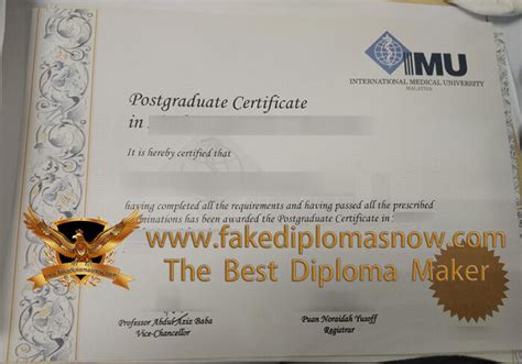 Purchase A Fake International Medical University Postgraduate