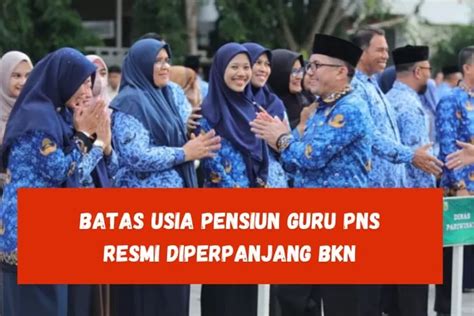 BATAS USIA PENSIUN GURU PNS RESMI DIPERPANJANG BKN Bukan Sampai Umur