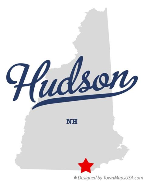 Map of Hudson, NH, New Hampshire