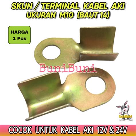 Jual Skun Terminal Klem Kabel Aki M10 BESAR Skun Massa Aki Baut 14