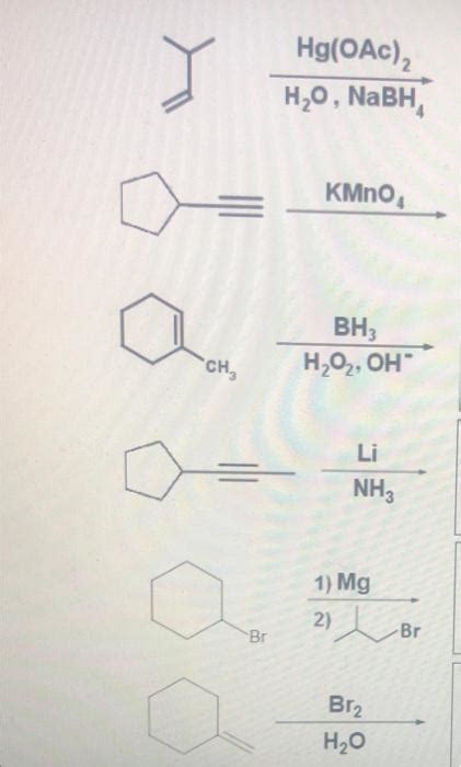 Solved H O Nabh Hg Oac H O Ohbh Mg Chegg