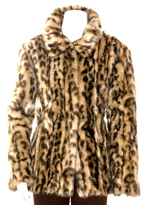 Leopard Print Faux Fur Coat Faux Fur Coat Faux Fur Jacket Etsy