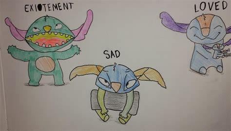 The different emotions of Stitch