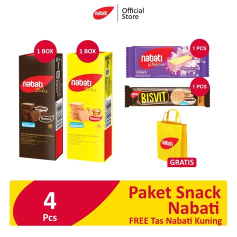 Jual Paket Snack Nabati Free Tas Nabati Kuning Shopee Indonesia