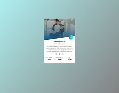 Profile Card Ui Projects :: Photos, videos, logos, illustrations and ...