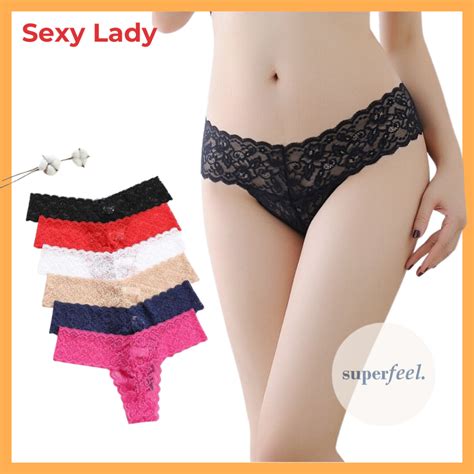 Jual SFL CELANA DALAM BRUKAT CD BROKAT KOLOR RENDA LACE SEKSI THONG LINGERIE WANITA DINAS MALAM