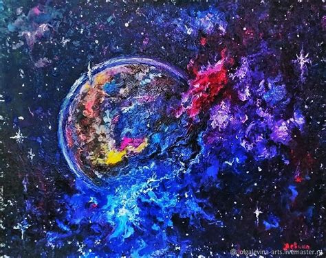 Картина "Космос" Планеты – заказать на Ярмарке Мастеров – OKPOCRU ...