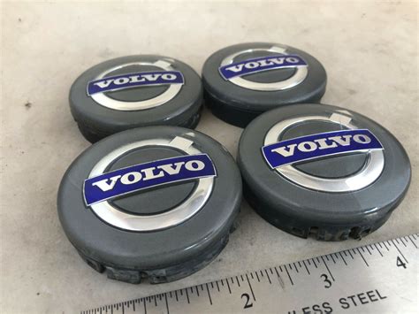 SET of 4 Volvo V90 S40 S60 S80 XC60 XC70 Wheel Center Hub Cover Cap OE ...