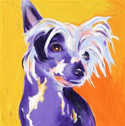 Chinese Crested Spike By Dawg Painter Dog Print Art Chinese