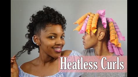 How To Heatless Curls On Natural Hair Youtube