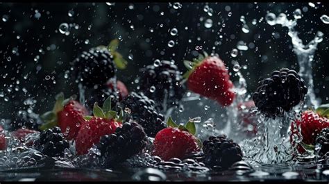 Premium Photo Fresh Strawberry With Splashing Clear Water