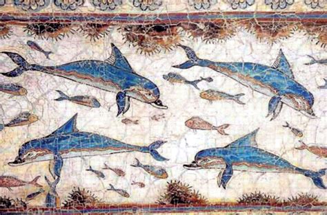 Minoan Dolphins Fresco