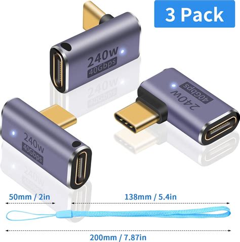 Duttek Usb C 90 Degree Adapter 3 Pack Right Ubuy India