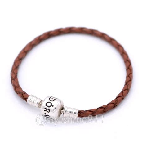 pandora Authentic PANDORA Single Brown Leather Bracelet | Grailed