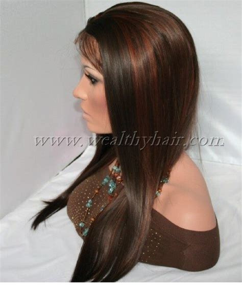 Kathy Silky Straight Synthetic Lace Front Wig 18 Color 433 Wealthy