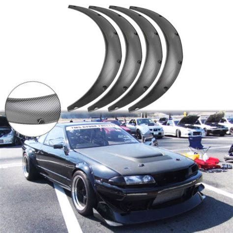 Car Fender Flares Extra Wide Body Kit Wheel Arches Black For Acura