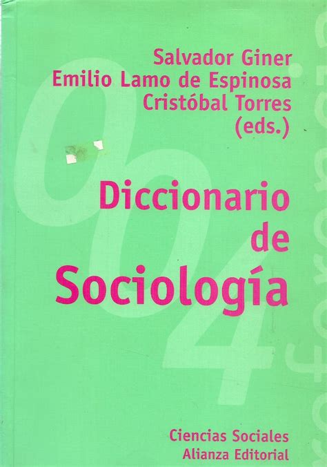 Diccionario De Sociologia Ediciones Técnicas Paraguayas