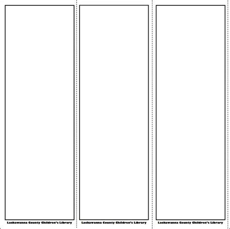 Downloadable Blank Bookmark Template Printable Computer Tools